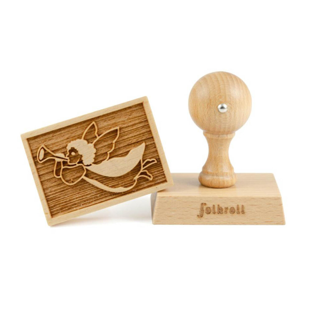 Folkroll Keksstempel Weihnachtsengel 70x50mm