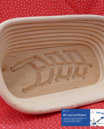 Birnbaum® Gärkörbe aus Peddigrohr - Original „Made in Germany“ - Gravur Ähre