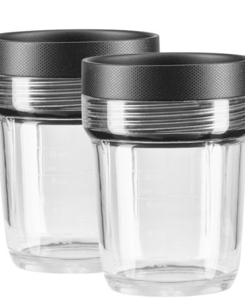 KitchenAid 2 kleine Behälter (200 ml) mit luftdichtem Deckel und Messereinheit 5KSB2040BBB