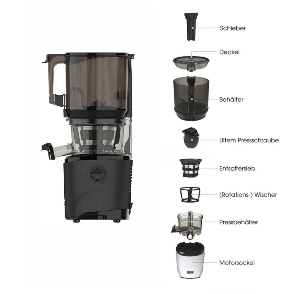 Kuvings AUTO10 Hands-Free Slow Juicer - Matt Black (FOTO 20)